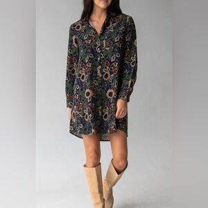 NATURAL LIFE Multicolor Floral Long Sleeve Dress